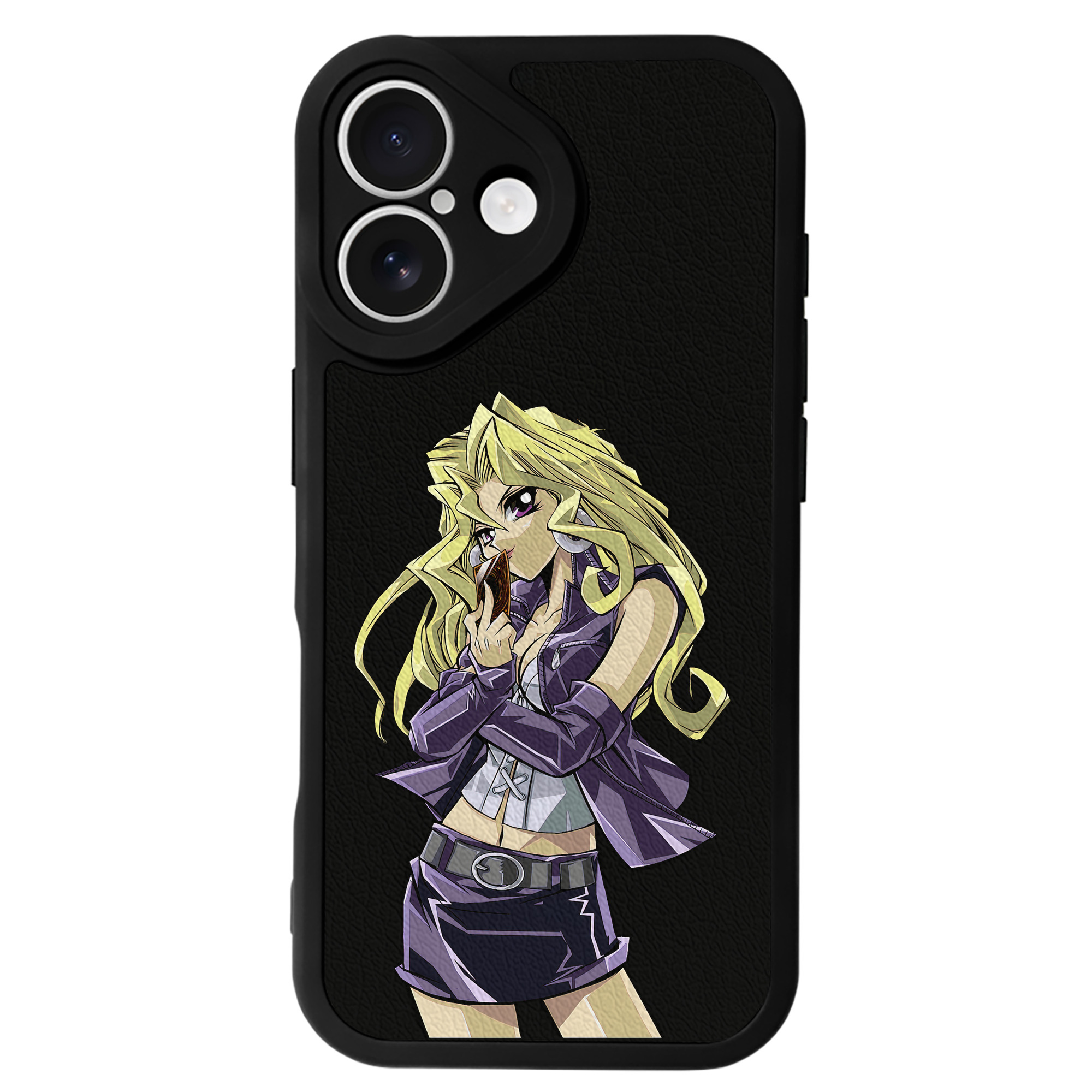 （画像用） 遊☆戯☆王 Yu-Gi-Oh! 【iPhone 16シリーズ対応】シリコンスマホケース（レザー調） 材質：シリコン